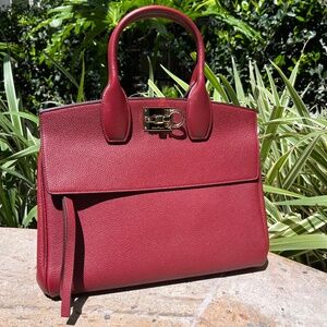 Authentic Ferragamo Studio Bag in Carmine